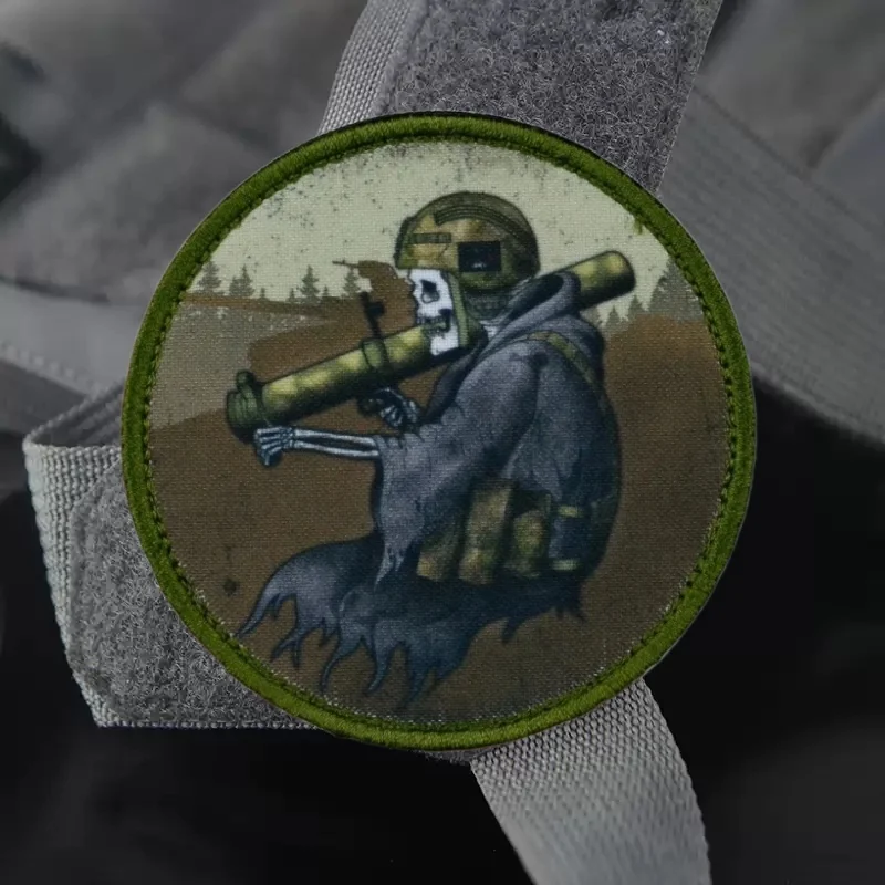 

Ghost Printed Patch Tactical Morale Badge Hook Loop Military Patches Backpack Armband Army Emblem Sticker for Clothes