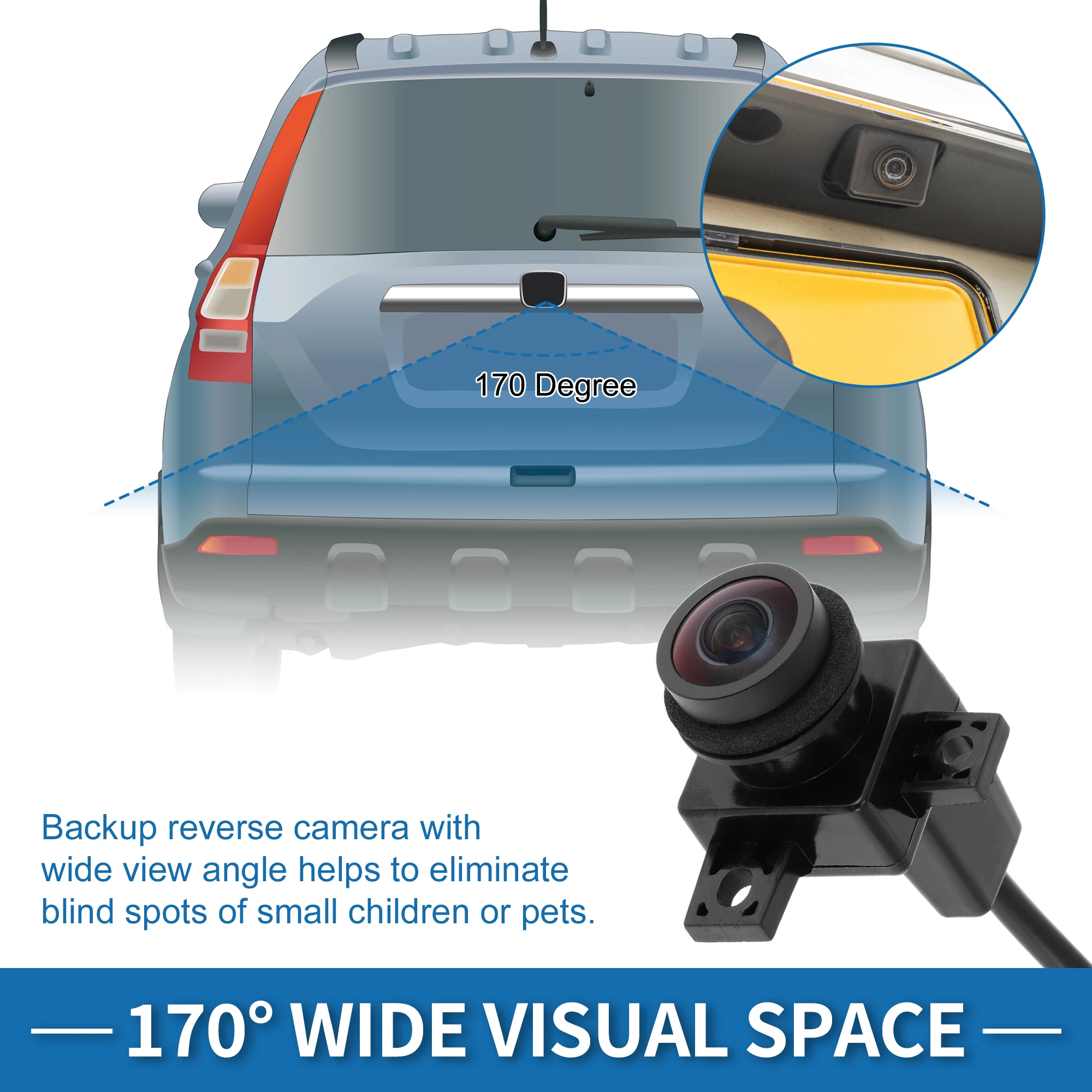 UXCELL Rear View Park Assist Backup Camera 56054041AD for Dodge for Ram 1500 2500 3500