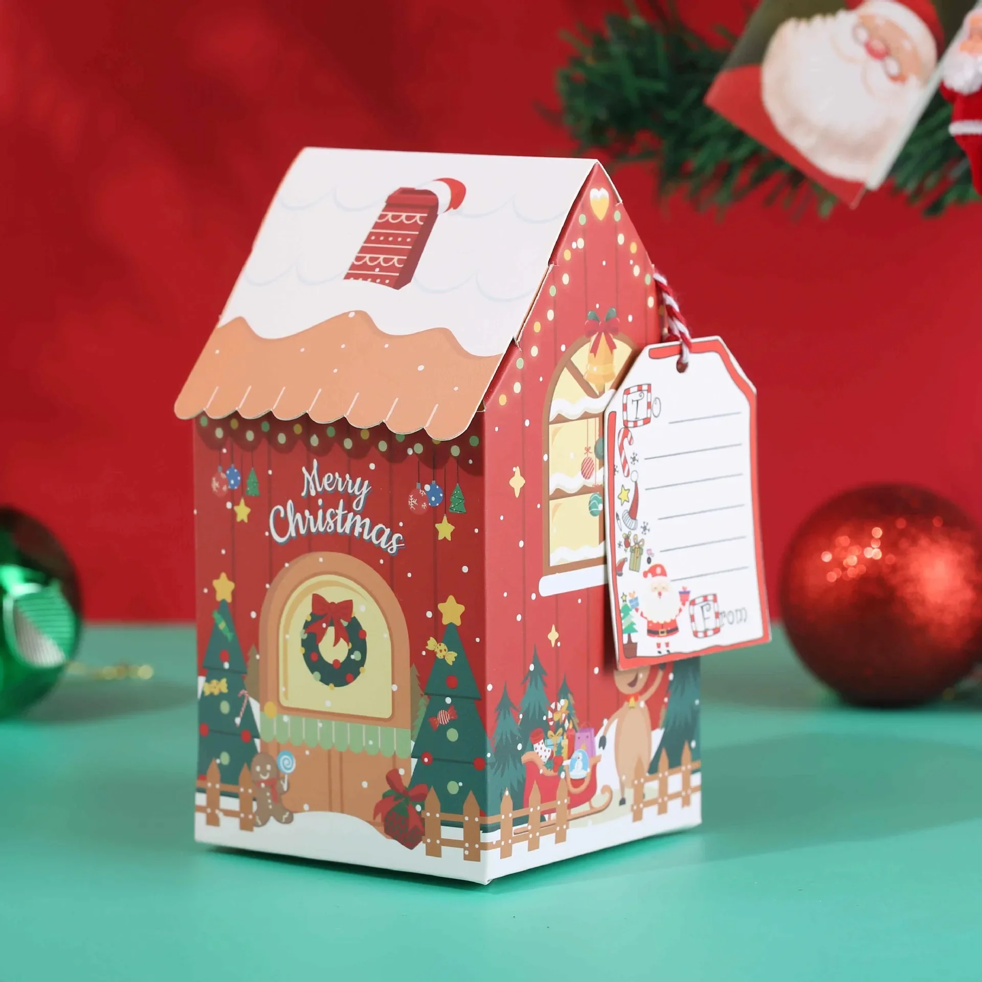Christmas House Shape Candy Gift Box