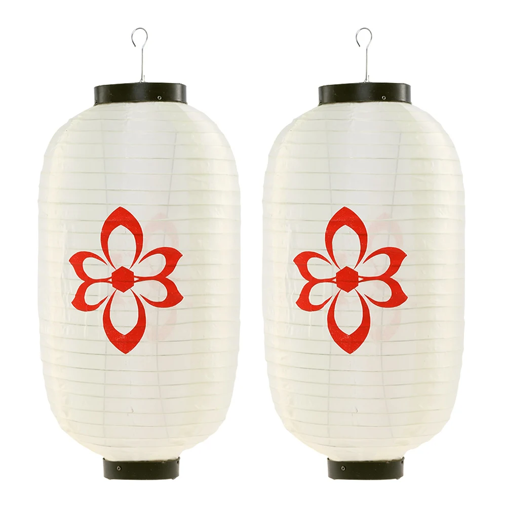 

2pcs Decorative Lanterns Waterproof 10 Inch Lanterns for Outside Long-term Use Without Light for Shop Hotel Decor