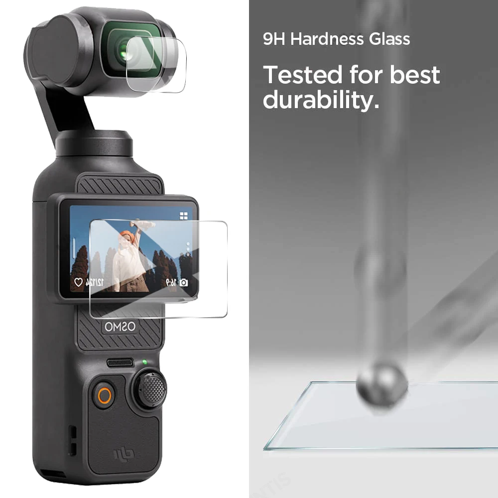 Tempered Glass Screen & Lens Protector for DJI OSMO Pocket 3 Hard Anti‑Scratch Clear Film