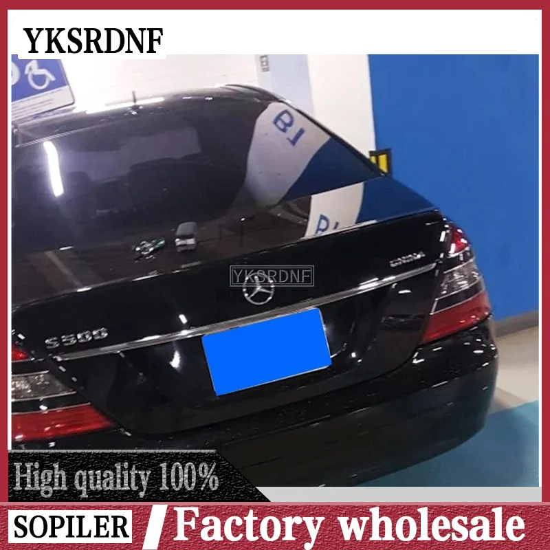 For Mercedes Benz S Class W221 2008 2009 2010 2011 2012 ABS Material spoiler rear trunk wings for benz S320 S400 S420 S450 S600