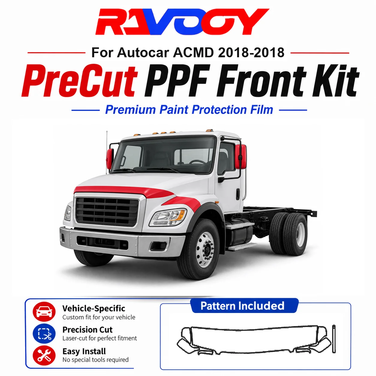 

8.5mil TPU Precut PPF Kit For 2025-2026 Acura ADX - Hood, Partial Fenders & Full Mirror Set - Self-Healing Gloss Clear Bra Film