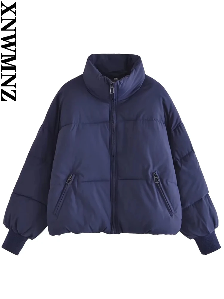 XNWMNZ chic women's winter jacket 2022 female turtleneck warm Coats jackets casual retro clothes women Coat cotton clothes