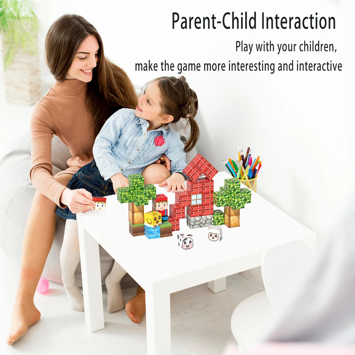 Blocs magnétiques 40 pièces Cube de Construction magnétique avec boîte de rangement en fer Construction Portable voyage jouets d'apprentissage cadeau d'anniversaire