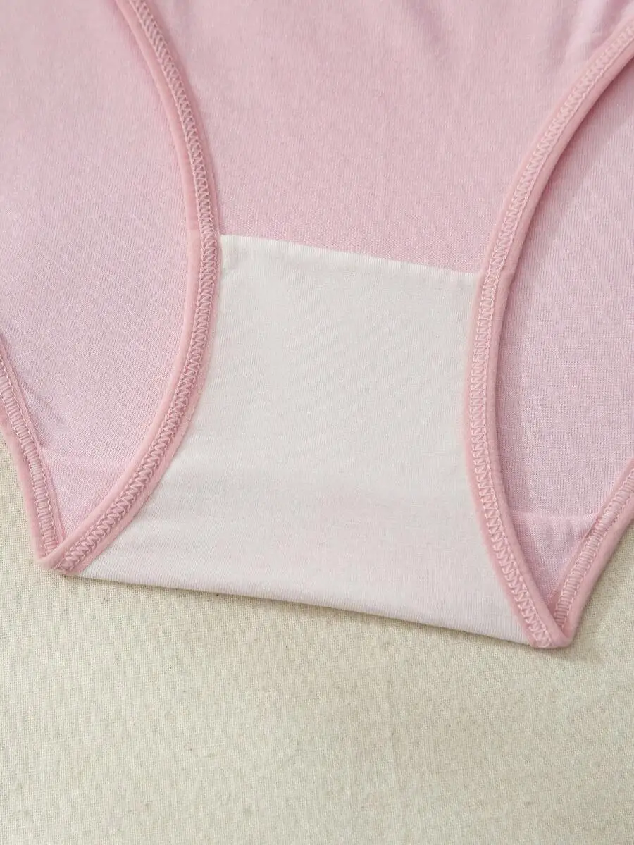 

Womens Comfortable Solid Color Briefs Panties 5 Pieces