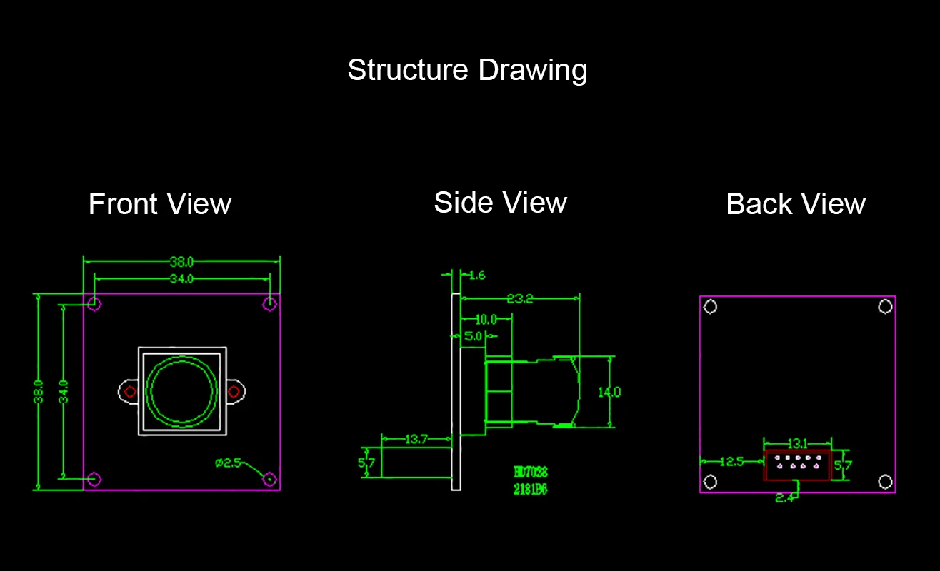 4K 8MP IMX317 Sensor USB3.0 Módulo de câmera AF Auto Focus 30fps USB3.0 de alta velocidade 95 °   Webcam OTG de baixa iluminação com unidade livre UVC