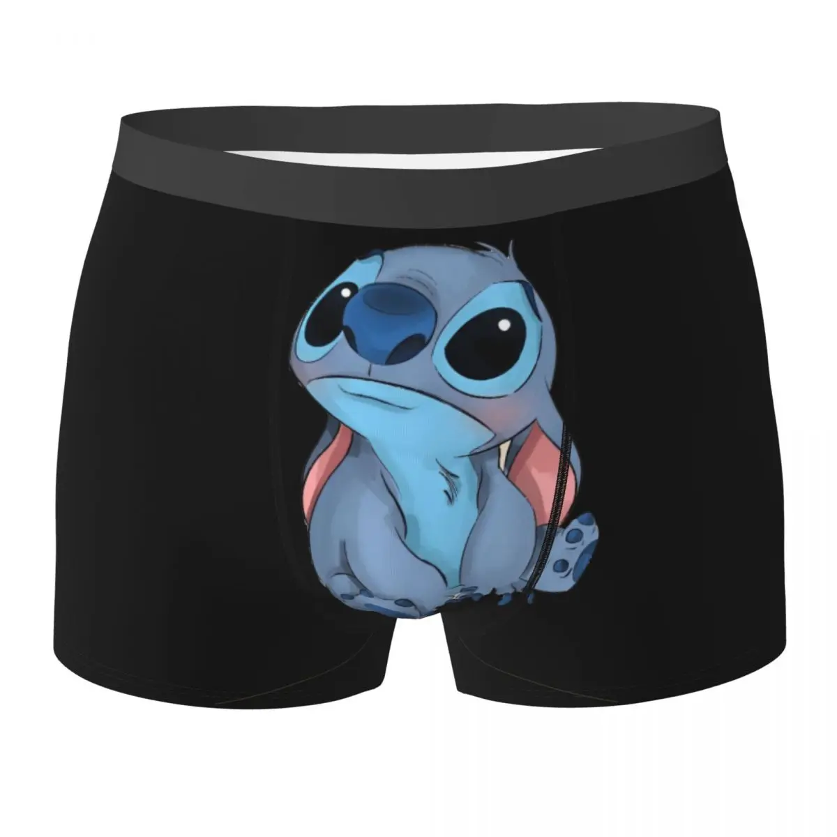 

Stitch Kawaii (2) Нижнее белье, мужские трусы, забавные шорты-боксеры на заказ, шорты высокого качества, трусы больших размеров