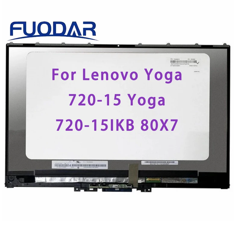 For Lenovo Yoga 720-15 Yoga 720-15IKB 80X7 15.6'' 4K UHD FHD laptop LCD Screen Touch Digitizer Assembly 5D10N24289