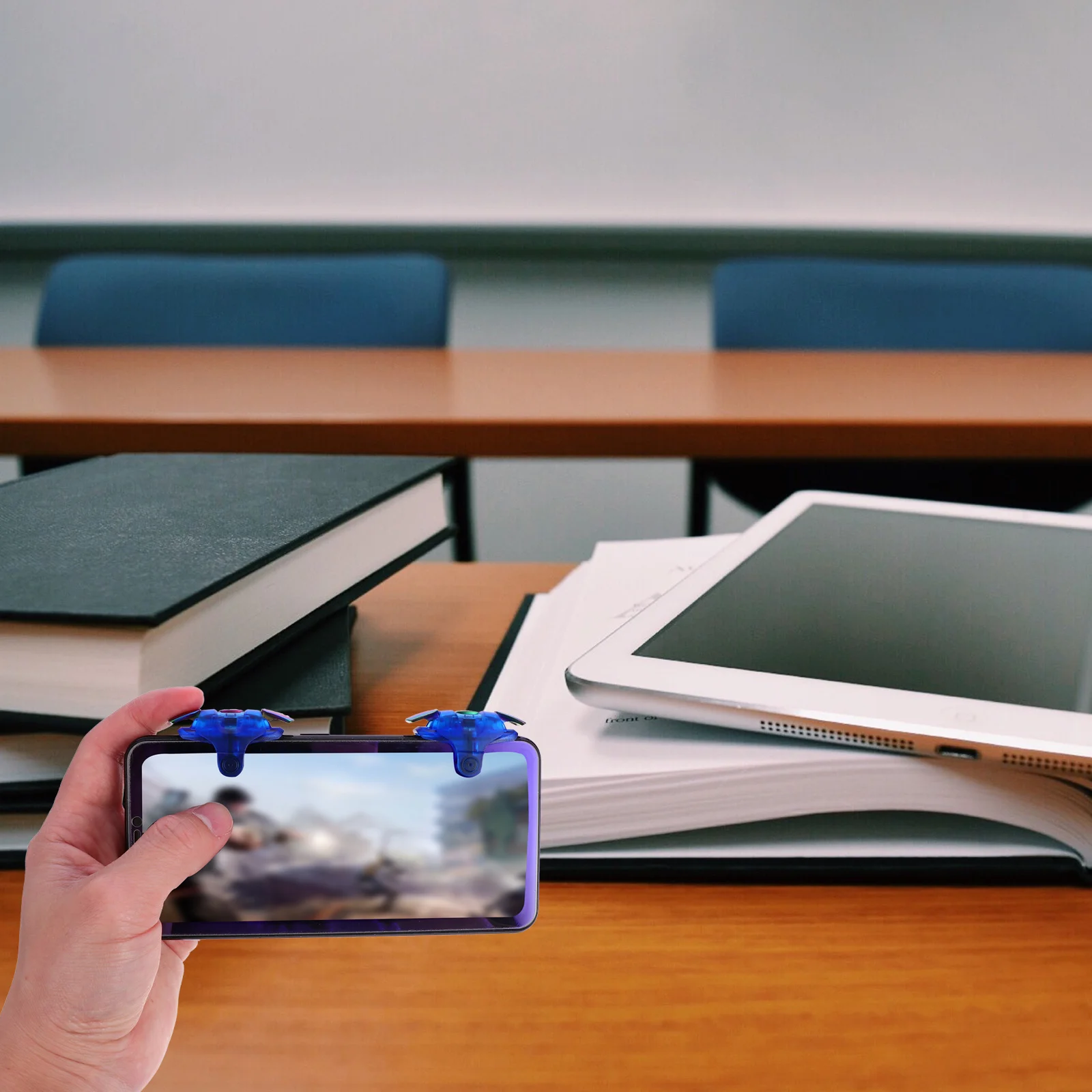 زوج واحد من ملحقات ألعاب الهاتف المحمول المعدنية، مقبض ألعاب الهاتف خفيف الوزن ومتين لألعاب الهاتف الذكي المحمول #5