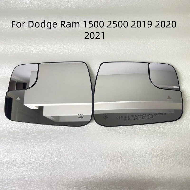 Areyourshop 1pc/2pc Blind Spot + Heat Exterior Mirror Glass for Dodge Ram 1500 2500 2019 2020 2021