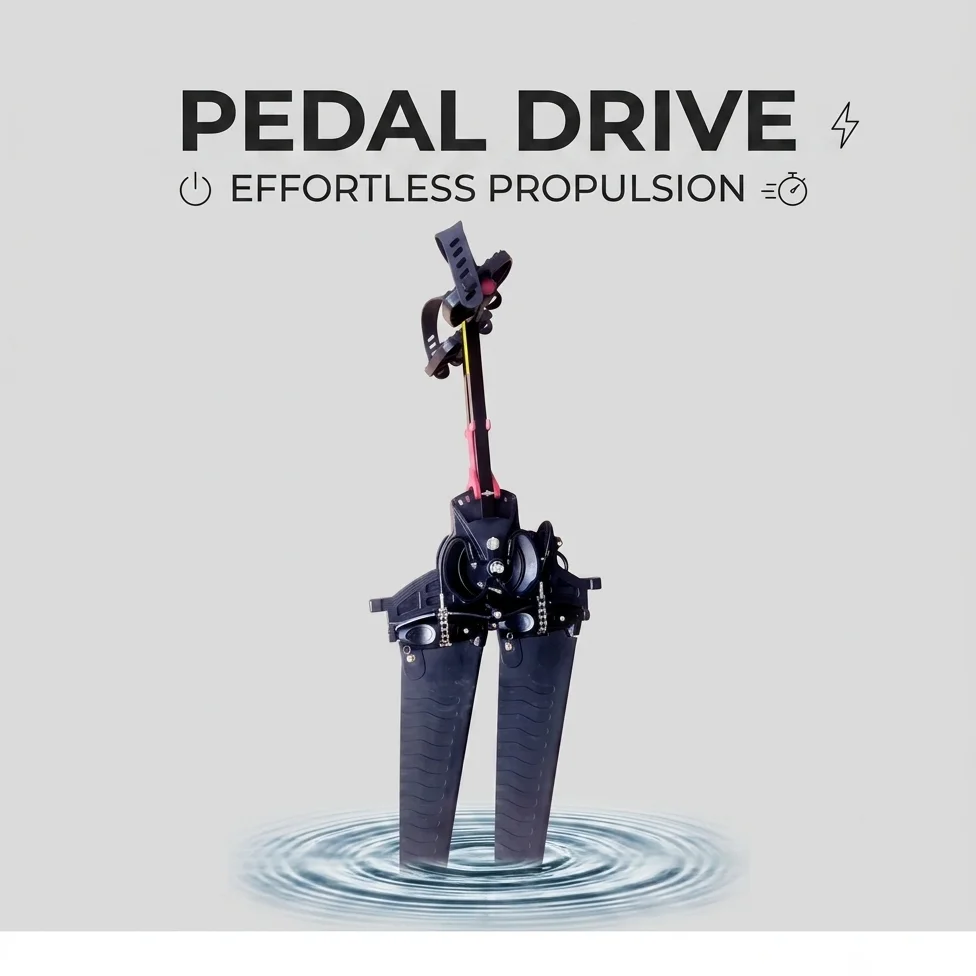 Discounted Foot Pedal Drive Fin System Fishing Kayak Flipper Crank Mechanism Canoe Boating Watercraft Black Pink Parts