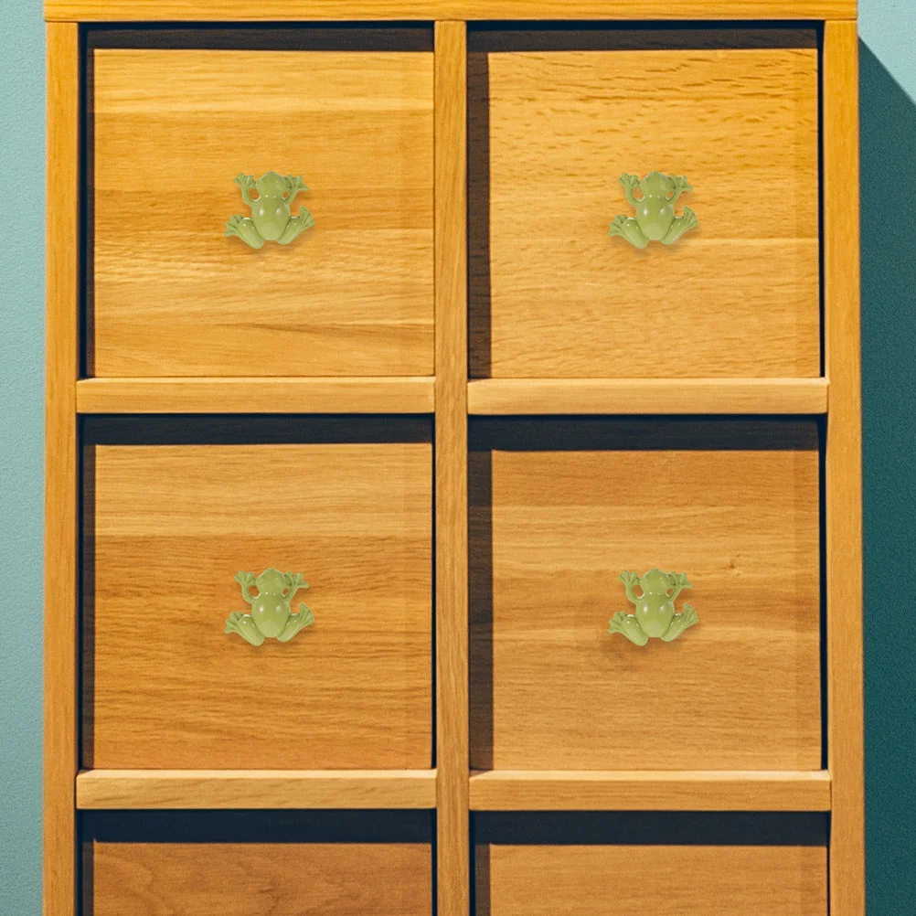 

4Pcs Frog Shaped Animal Pull Handles Zinc Alloy Cabinet Drawer Pulls Vintage Style Decorative Furniture Knobs for Kitchen