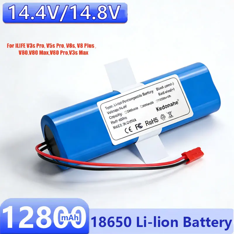 

2026 New Original Li-lion Battery for ILIFE V3s Pro V5s Pro V8s V8 Plus V80 V80 Max V80 Pro V3s Max 18650 6800mAh 14.4V PX-B010