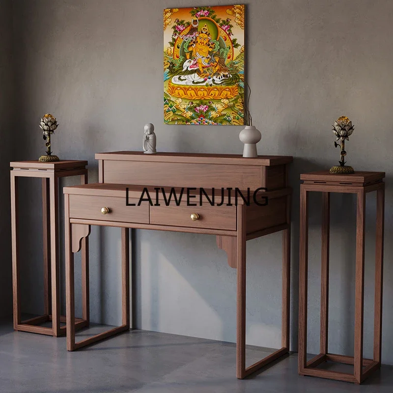 SGF table incense case new Chinese solid wood Buddhist table God of Wealth multi-layer Buddhist table