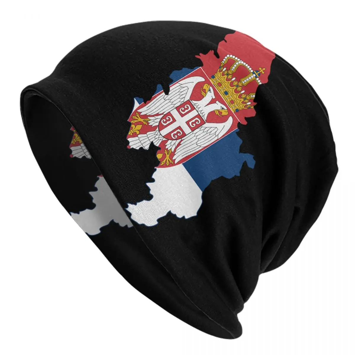 Serbia Flag Map Skullies Beanies Caps Men Women Unisex Streetwear Winter Warm Knitting Hat Adult Serbian Proud Bonnet Hats