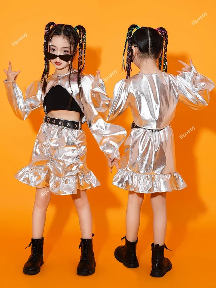 

Costume Girls Dazzling Cool Street Dance Costume Girls Set Modeling Runway Competition Costume