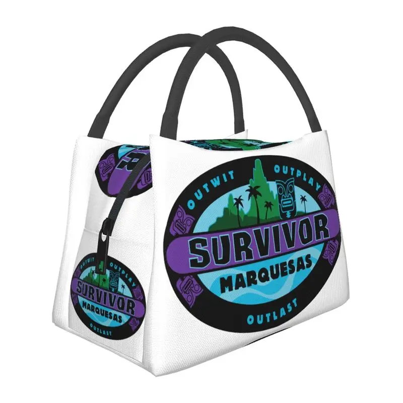 

Reality TV Survivor Insulated Lunch Bags for Women Resuable Thermal Cooler Food Lunch Box Work Travel
