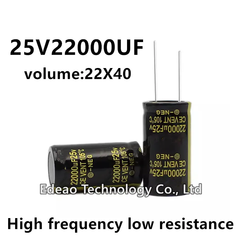 

2pcs/lot 25V 22000UF 25V22000UF 22000UF25V volume: 22x40 22*40 High frequency low resistance aluminum electrolytic capacitor