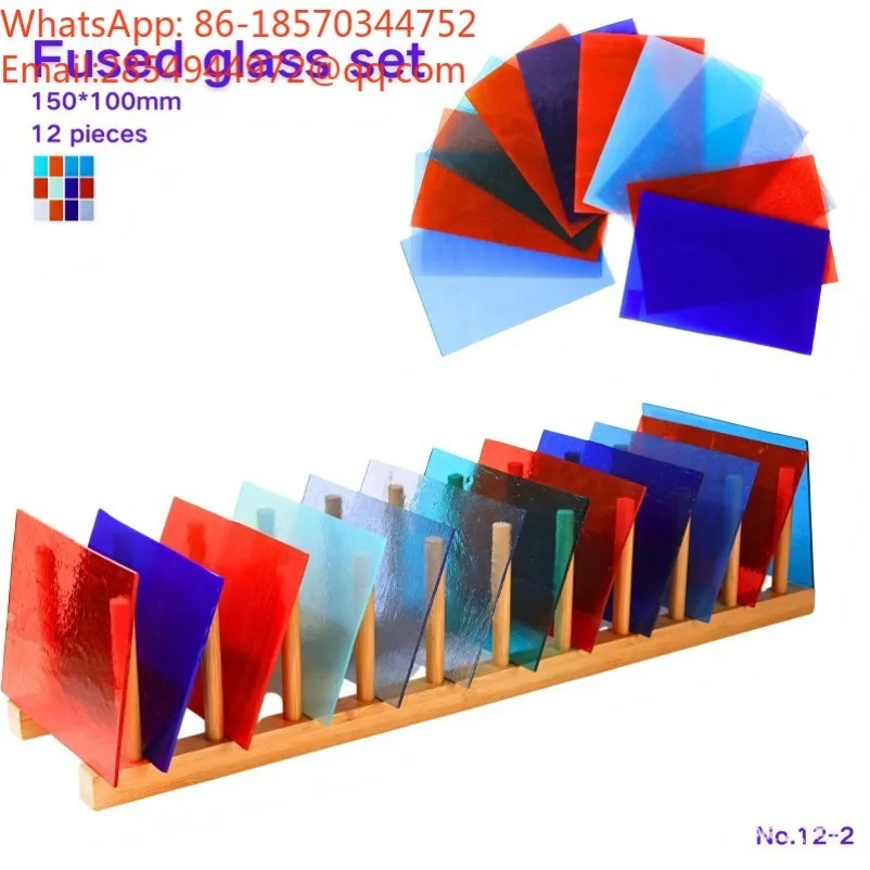 12 Pieces of Hot Melt Glass, Handmade DIY Processing Art Color, Selected COE90 Kiln Special