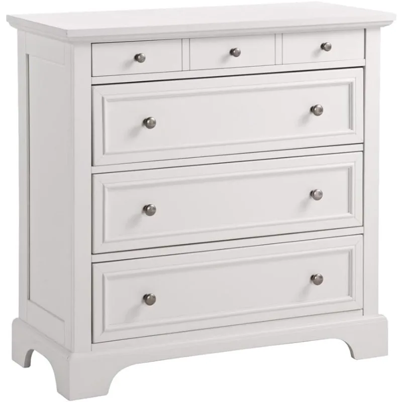 

Home Styles Naples White Finish Four Drawer Chest including Top Drawer Felt Lined for Jewelry