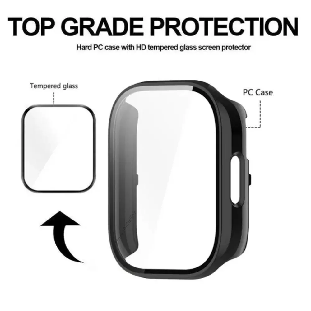 حافظة حماية للكمبيوتر الشخصي + زجاج لساعة Xiaomi Redmi 5 ساعة ذكية نشطة مضادة للخدش لملحقات Redmi Watch 5 Lite