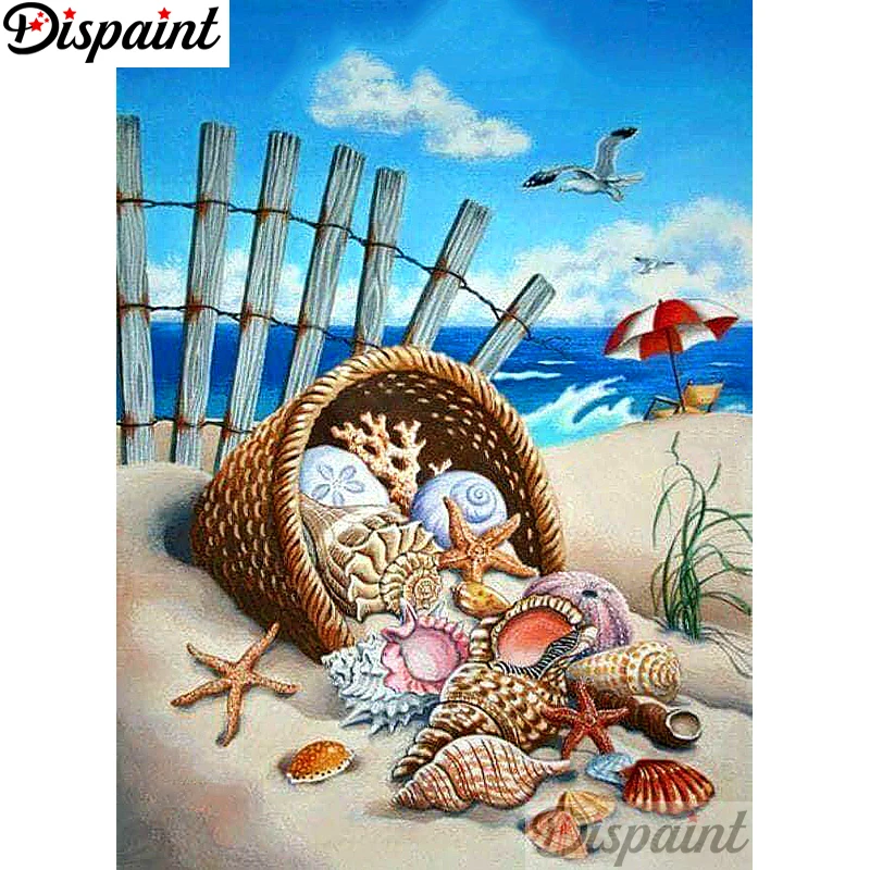 

Dispaint Full Square/Round Drill 5D DIY Diamond Painting "Shell conch" Embroidery Cross Stitch 3D Home Decor A12928