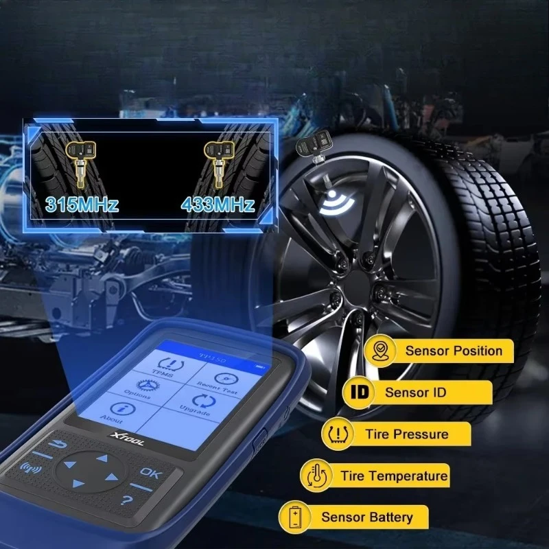 Wi-Fi lifetime update Xtool TP150 TPMS diagnostic tool supports relearning for 315 and 433 MHz sensors