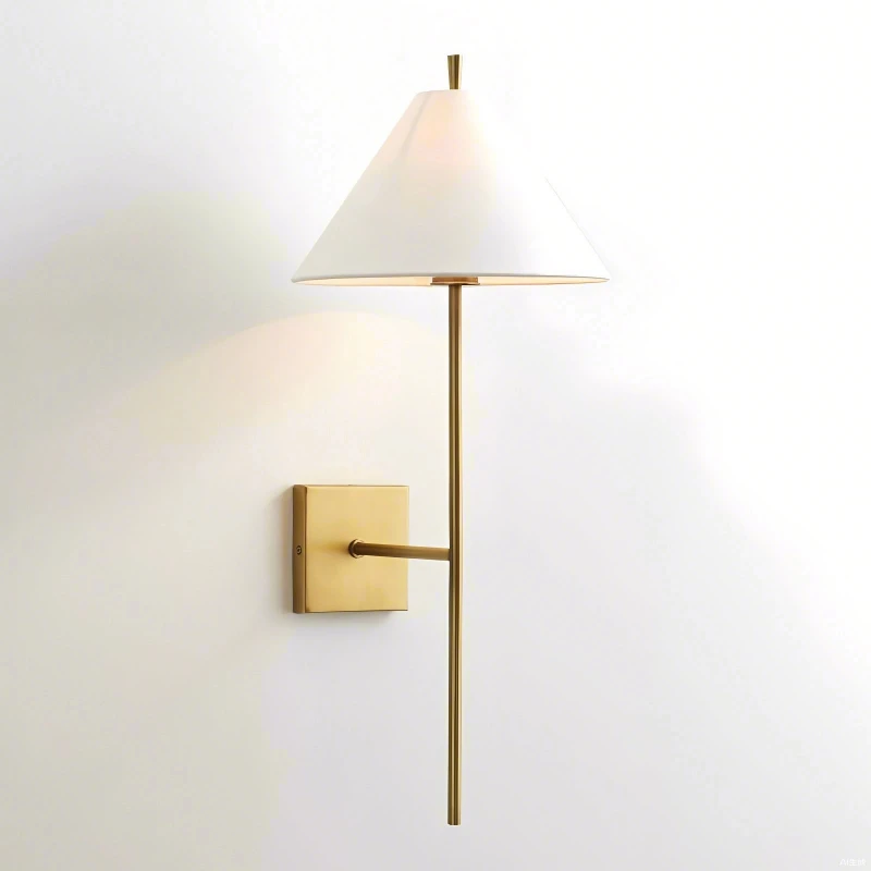 

Postmodern Designer Wall Lamp American Minimalist Model Room Bedroom Bedside Living Room Background Hotel Lighting Fixtures