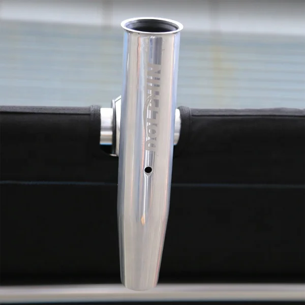 Dolphin 2.125'' Clamp Single Fishing Rod Holder Aluminium Rod Rocket Launcher for Boat T Top