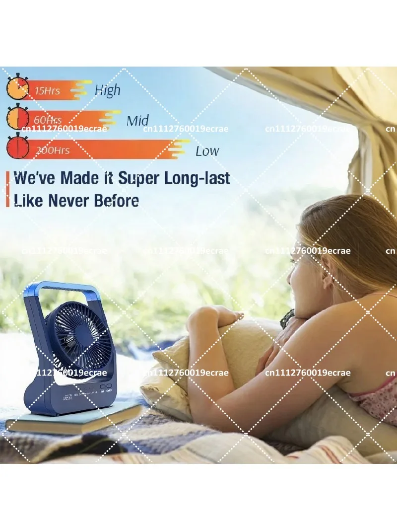 20000mAh Rechargeable Battery Operated Fan Portable USB Powered Camping Fan with 3 Speeds 2/4 Hour Timer for Office Outdoor