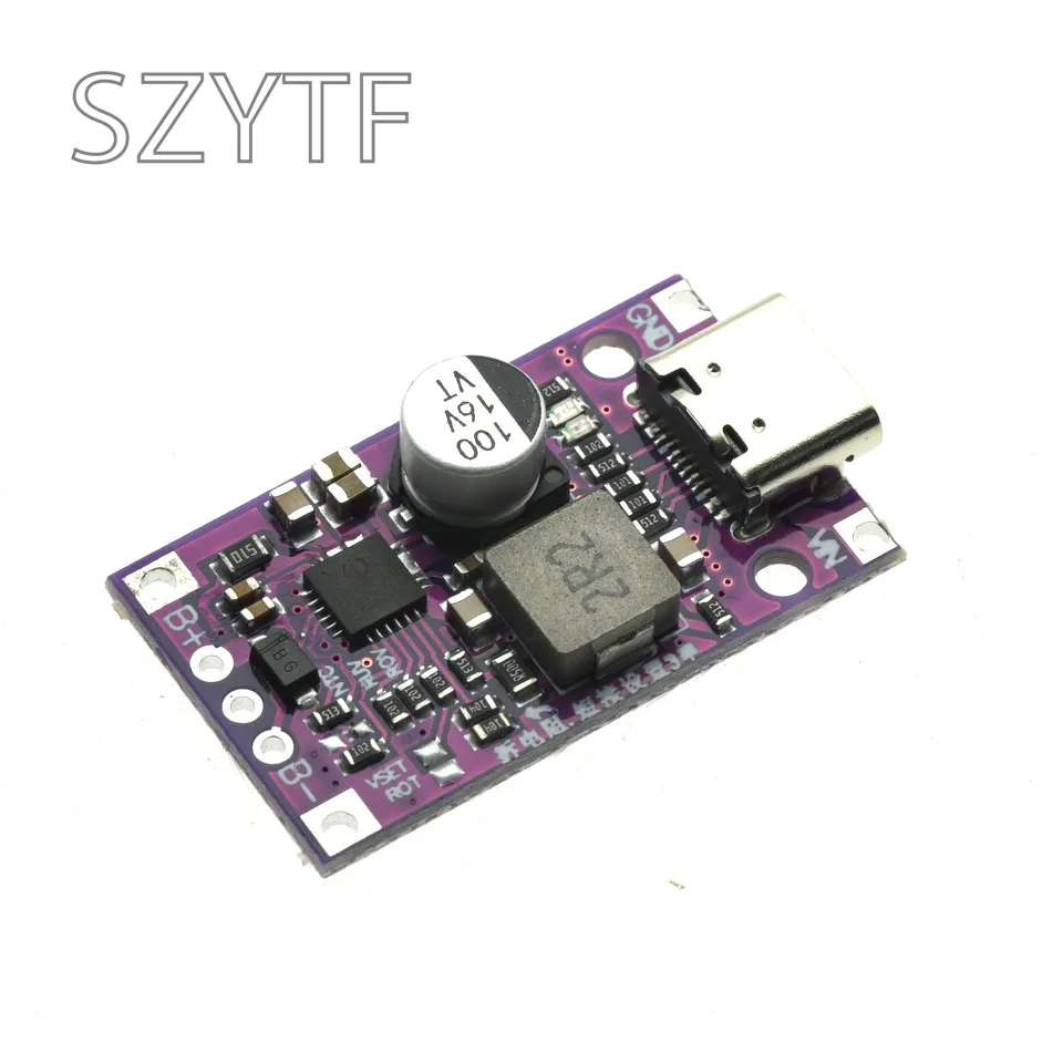 وحدة تعزيز شحن بطارية ليثيوم من النوع C USB 2-3S BMS 15 وات 3.7 فولت مع دعم متوازن QC شحن سريع مع مؤشر #3