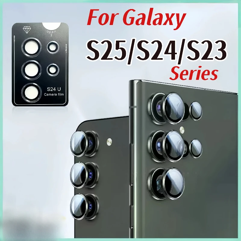 5-Metal Tempered Glass Camera Lens Protector For Samsung Galaxy S25 S24 S23 Ultra Plus S24 Ultra Ziai Anti Scratch HD Clear