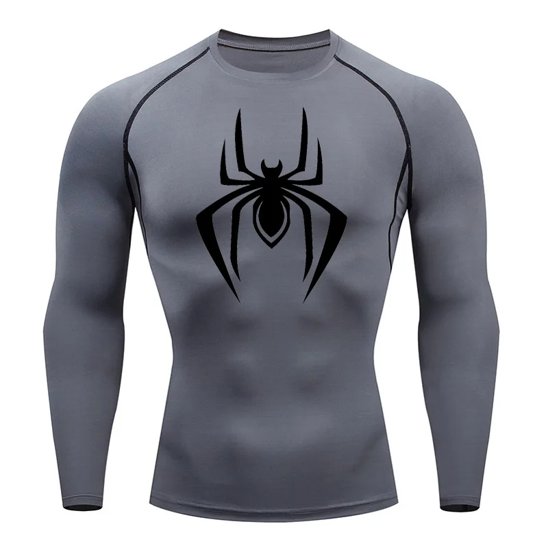 Compression Sports Shirt Men Running T-Shirt Long Sleeve Fitness Sunscreen Quick Dry Sportswear Gym Short Bodybuilding Top 2099