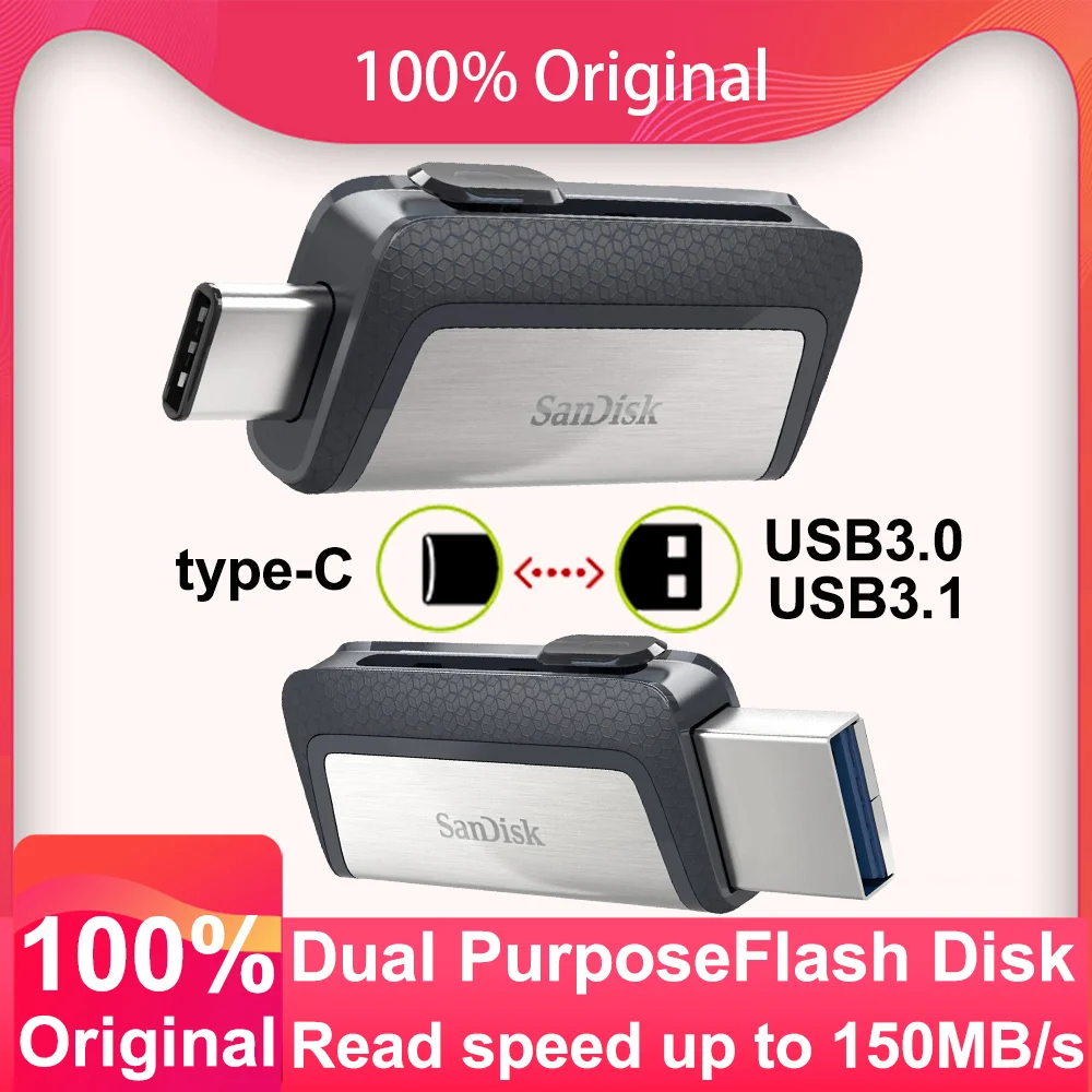 Original Ultra Type-C Extreme 64GB Dual OTG 128GB USB 3.1 256GB Flash Drive 32GB SDDDC2 Pen Drive Stick Micro USB Flash Type C