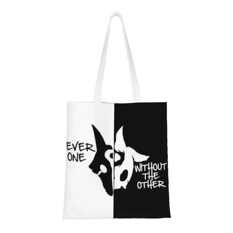 Kindred League Cartoon Game Legends Groceries Shopping Tote Bag Women Custom Canvas Shopper Shoulder Bag Large Capacity Handbag