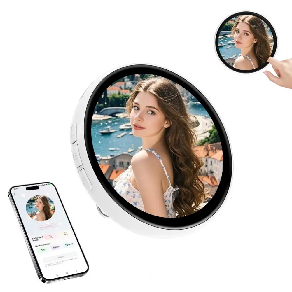 

Настраиваемый цифровой бейдж с отображением видео и фото, умный электронный бейдж, перезаряжаемый, с креплением-клипсой, сенсорный экран, для фанатов АКГ