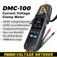 FNIRSI DMC 100 DC AC Current Voltage Clamp Meter USB Charger 10000 Counts 600A Amperimetric Clamp Tester NCV Electrician Tools