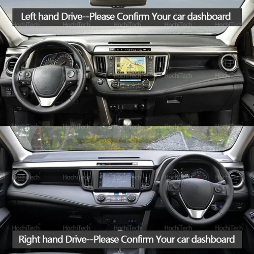 Imagen 2 del producto Cubierta de tablero para Toyota RAV4 XA40 2013 2014 2015 2016 2017 2018, almohadilla antideslizante, cojín parasol, protector solar, accesorios antideslizantes