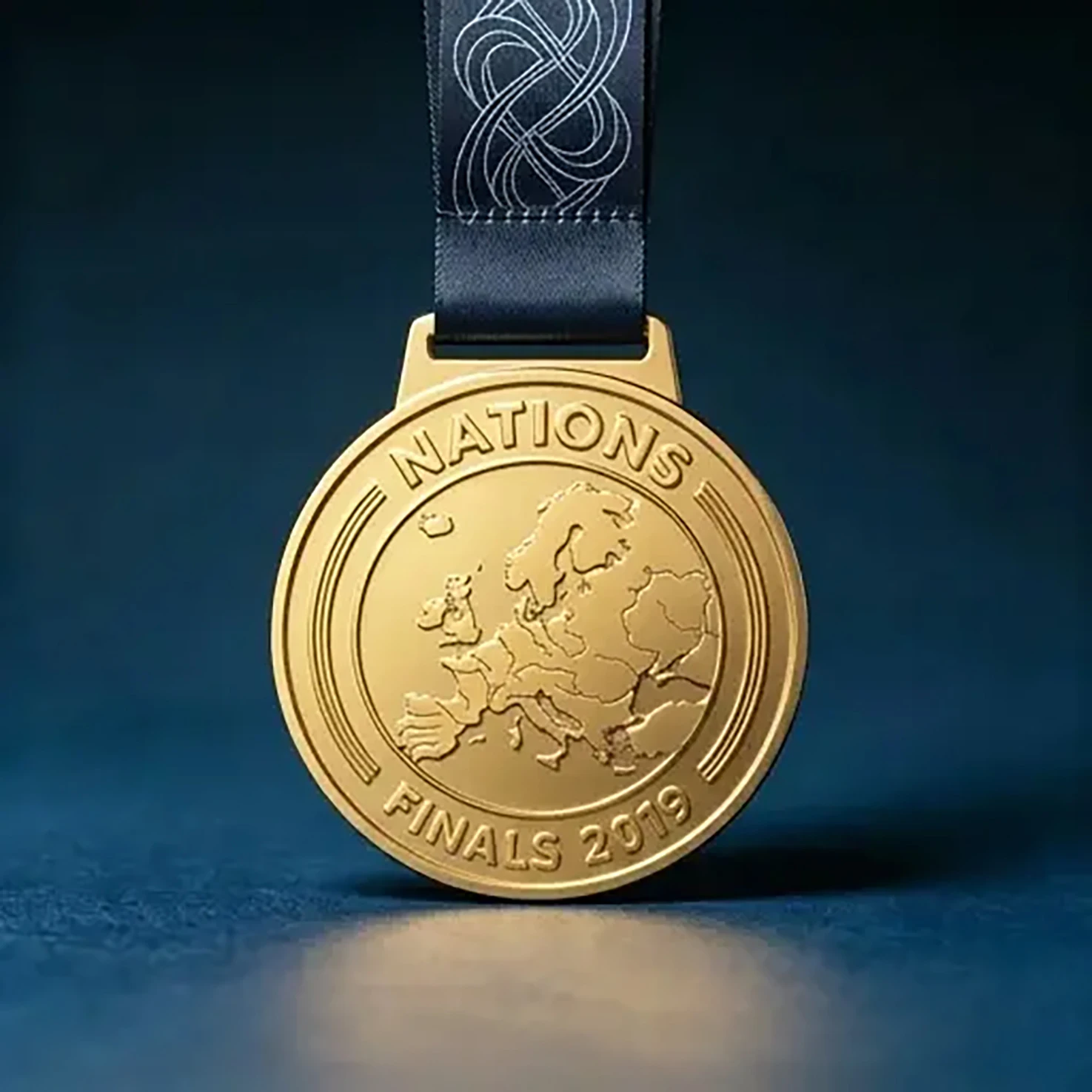 

Portugal 2019 European National Team Championship Medal Football Memorabilia Collection with Ribbon
