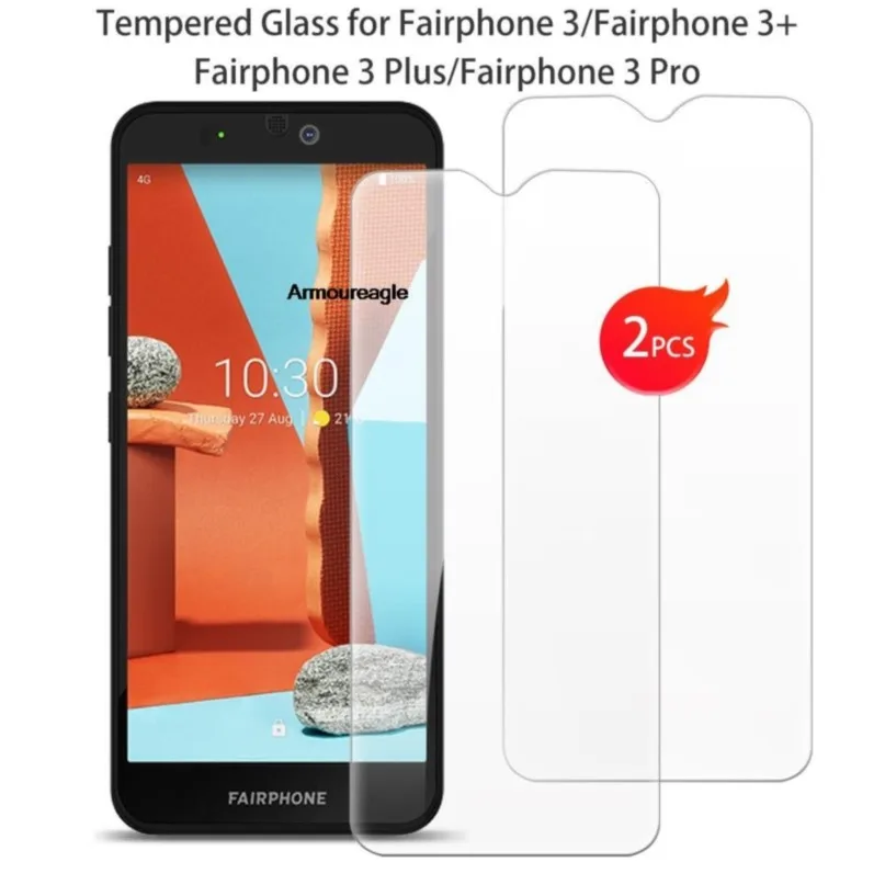 

2 шт. для Fairphone 3, защитная пленка из закаленного стекла на Fairphone 3 + 5,65 дюйма, защитная пленка для экрана телефона, пленка для защиты