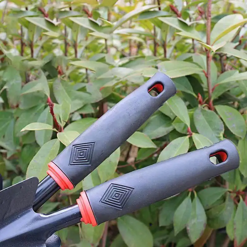 Conjunto de ferramentas de jardim pá resistente ancinho enxada ferramentas de aço inoxidável ergonômico suprimentos de jardinagem multi-funcional à prova de ferrugem