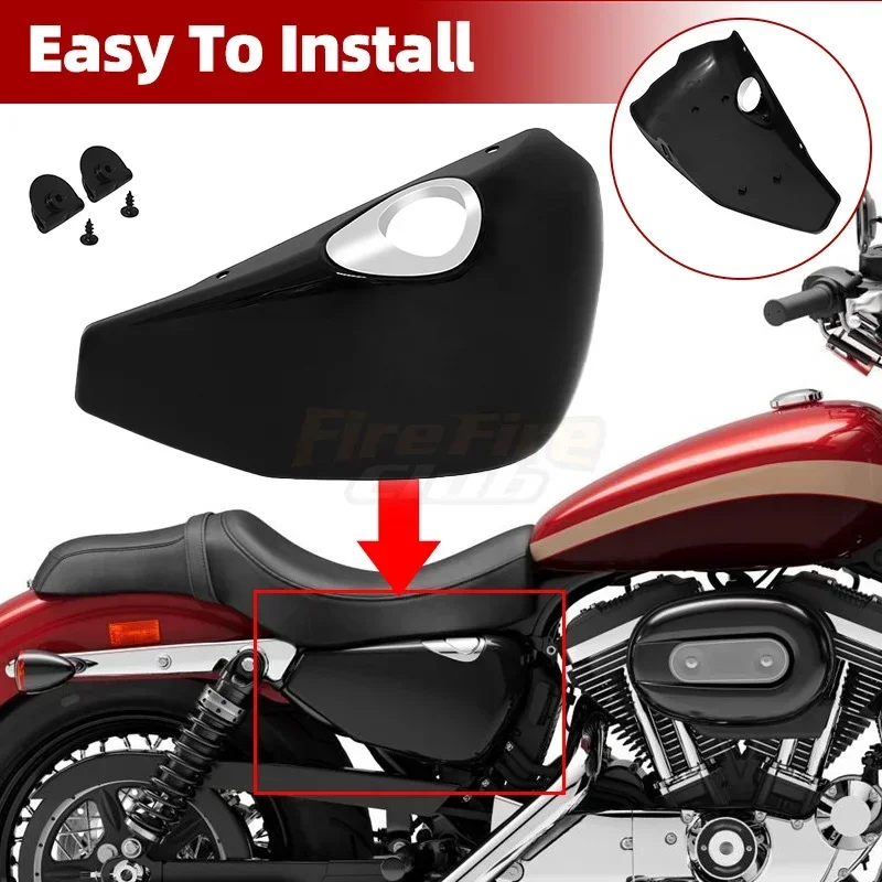 Motorrad zubehör rechte Schutz abdeckung schwarze Batterie verkleidung für Harley Sportster 2014 xl-up