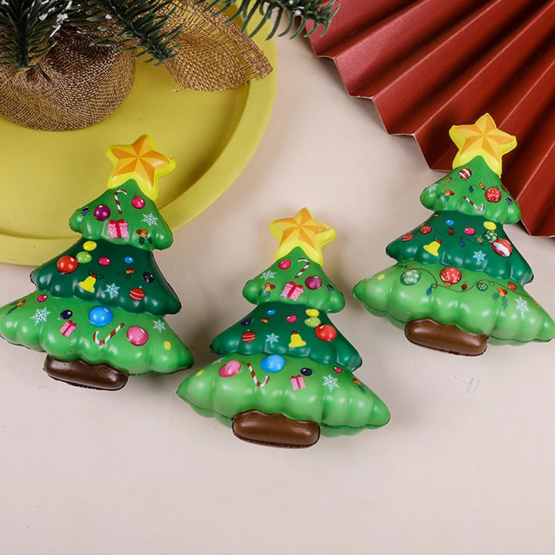 4Pcs Weihnachten Baum Santa Claus Elch Schneemann Quietschen Spielzeug Nette Cartoon Langsam Rebound Weiche Spielzeug Stress Relief Spielzeug Weihnachten geschenk