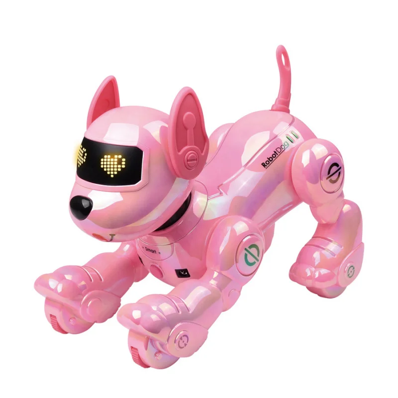 Novo Controle Remoto Inteligente Cão Robô Acrobático Programável Cão de Estimação Elétrico Robô Dançante Brinquedo Infantil