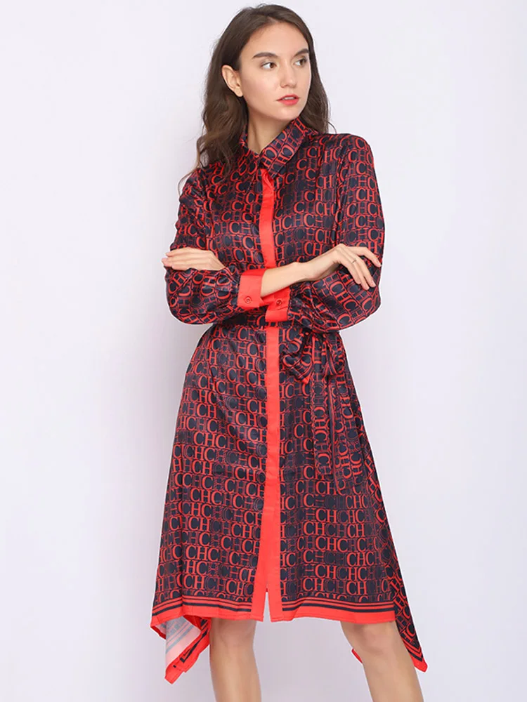 VKBN Summer Dress Woman 2024 Irregular Red Evening Empire Long Sleeve Party Elegant Dresses for Female High Quality