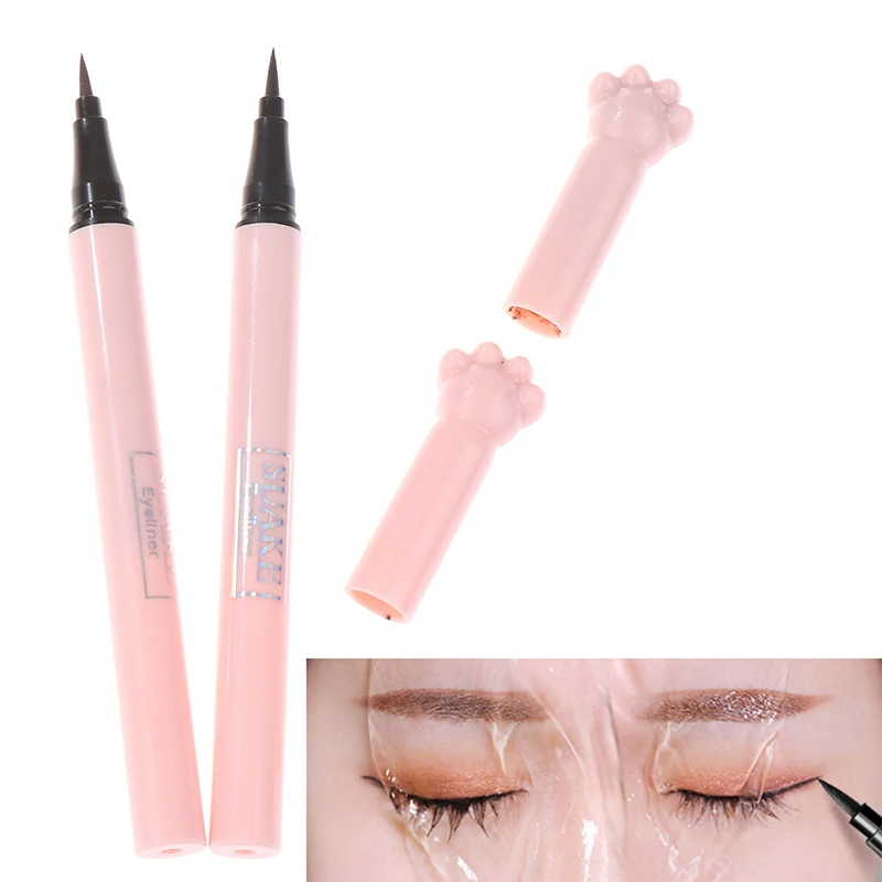 1Pc Cat Paw Black Brown Liquid Eyeliner Pen Długotrwały gładki eyeliner Wodoodporny eyeliner Narzędzia kosmetyczne