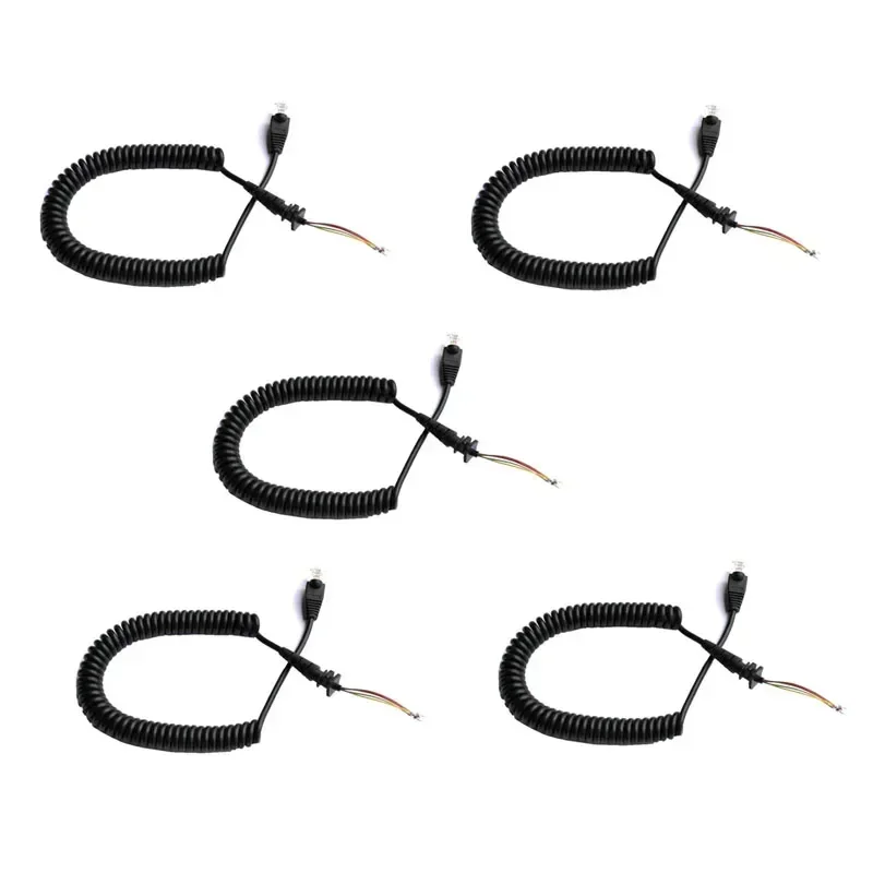 5PCS HMN3596A DIY Replacement Speaker PTT Mic Microphone Cable for Motorola GM300 GM338 GM3188 CDM750 LCS2000 Car Mobile Radio