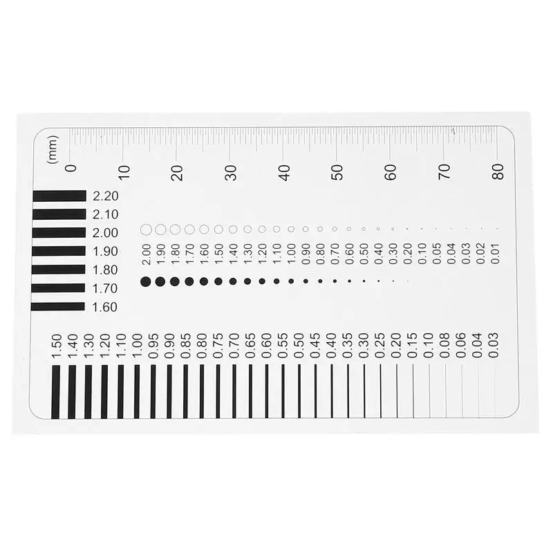 Measuring Pass Badge Gauge Stain Card Point Gauge Wire Gauge Transparent Film Ruler Welding Gage Stain Crack Contrast Ruler