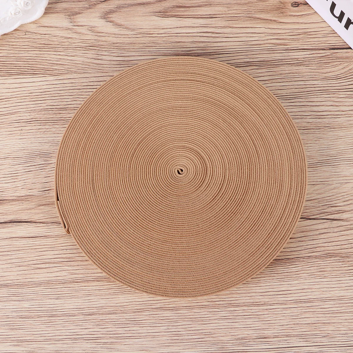 

16M Roll Shoes Elastic Band 1.5Cm Width Thickened Plain Diy Accessory For Shoe Decoration Polyester Yarn Material Khaki Craft